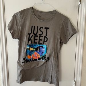 Gray “Just Keep Swimming” t-shirt